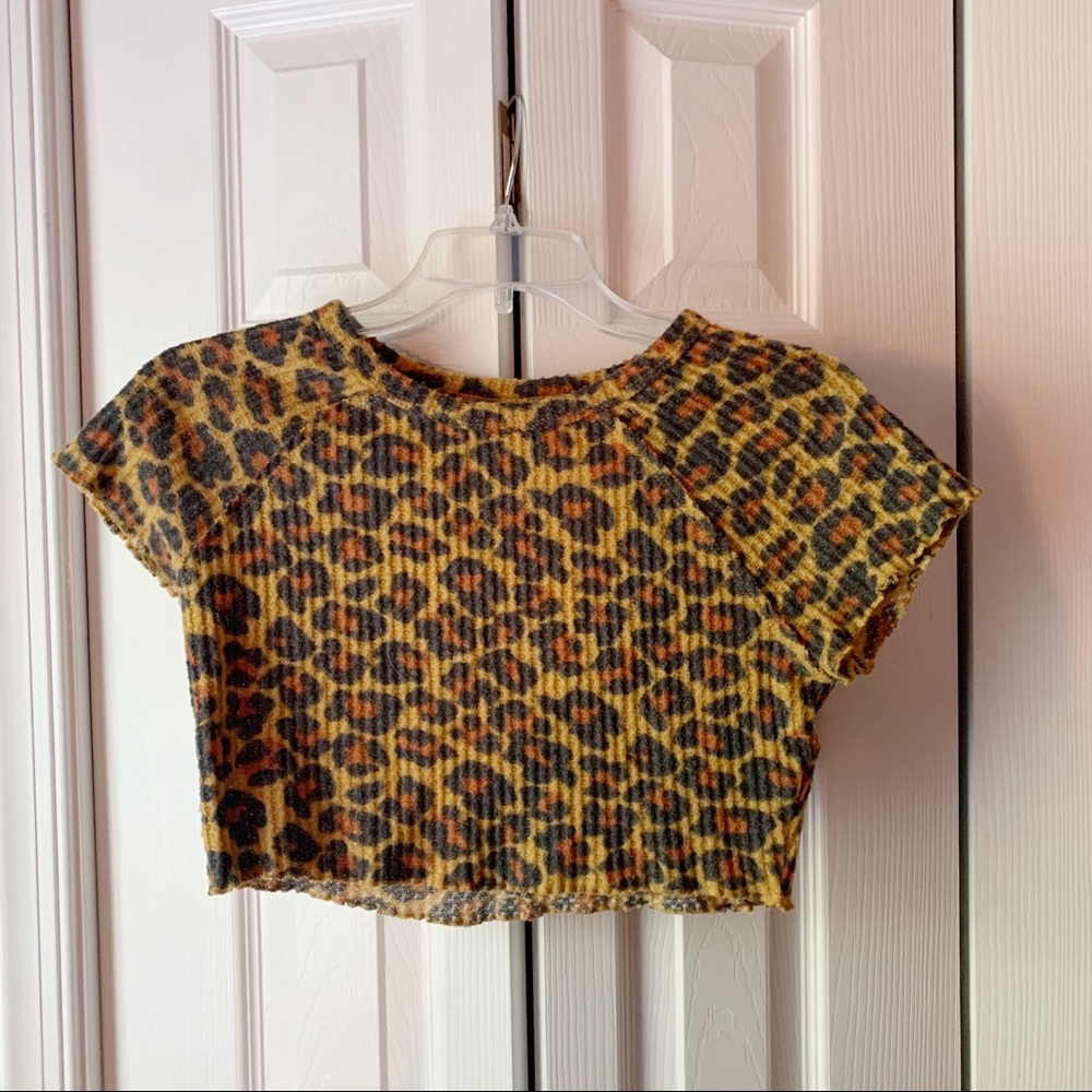Out From Under Urban Outfitters Cheetah Crop Top